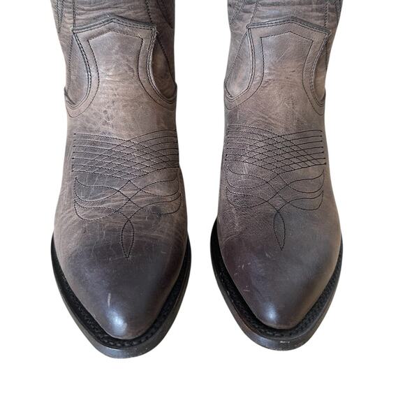 Frye Vintage Billy Smoke Gray Brown Western Cowgirl Boots Size 7 - Picture 4 of 12